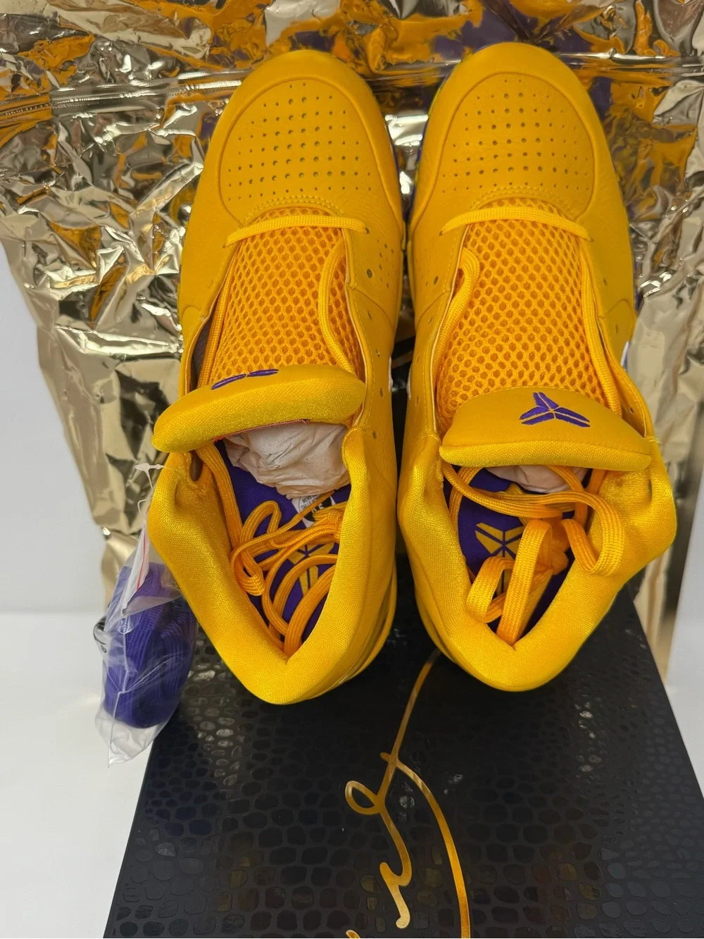 Size 9.5 - Nike Kobe 4 Draft Day Pack  Los Angeles Lakers